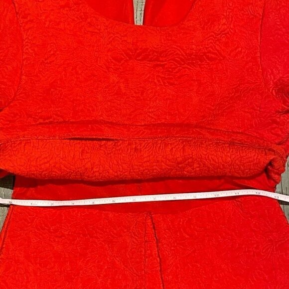 ZARA Red double layer jacquard dress Size XS - Picture 14 of 16